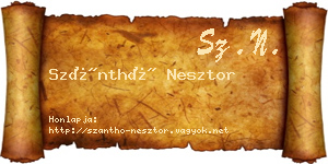 Szánthó Nesztor névjegykártya
